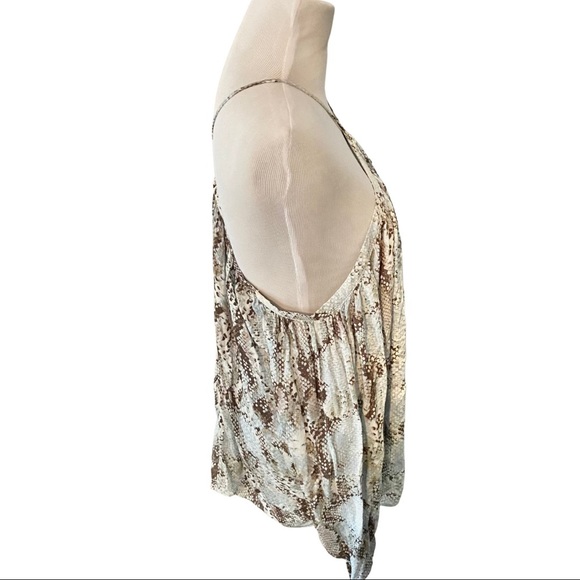 Olivaceous Snakeskin Off-the-Shoulder Halter Top Size Large - Picture 6 of 12